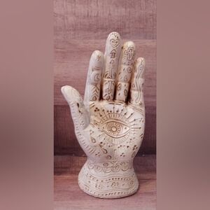 White Ancient Palmistry Hamsa Hand of Fatima/of God Psychic Tarot Fortune Teller